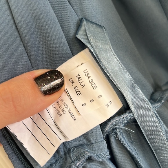 Kennedy Blue “Rose” bridesmaid long dress with slit, size 6 Dusty blue - Picture 12 of 14